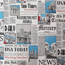Newspaper Print Cotton Linen Look Fabric, Washington Post Headlines 140cm - image 2 - Bull Ring Fabrics