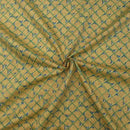 20m Sheeting Cotton Fabric Yellow Floral Diamonds Bed Duvet 72"