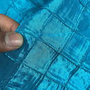 2.9m Small Diamonds Quilted Taffeta Fabric in Turquoise - image 3