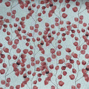 Red Eucalyptus Money Leaf Linen Look Fabric, Curtain & Upholstery 140cm - Bull Ring Fabrics