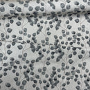 Curtain Linen Fabric Grey Money Leaf/Leaves Upholstery Cushions Eucalyptus 54"