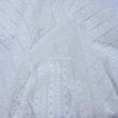 Bridal Lace Guipure Organza Lace Tabula Dress Fabric, Cream