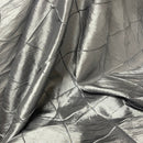 Silver Shot Black Quilted Diamonds Taffeta Fabric - image 4 - Bull Ring Fabrics