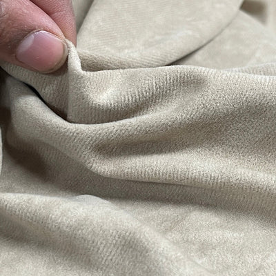Plain Suede Touch Fabric for crafts cars interior cushions dress bags BEIGE