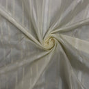 Cream Striped Embroidery Taffeta Fabric - image 2 - Bull Ring Fabrics