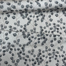 Curtain Linen Fabric Grey Money Leaf/Leaves Upholstery Cushions Eucalyptus 54"