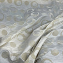 Cream Retro Spots Velvet Flocked Taffeta Fabric - Bull Ring Fabrics