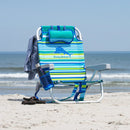 Tommy Bahama 5-Position Backpack Beach Chair Insulated Pouch Pillow 136kg NEW