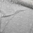 Premium Lace Embroidery Tulle/Net Lace Liberty Floral Flower Fabric, Cream