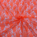 Orange Floral LACE Fabric Dress Craft Doll Toys Gothic Halloween Costumes 60”