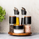 Trudeau 6 Piece Seasoning Station Set Acacia Wood Olive Oil Steak Gozney Pitboss