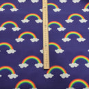 Rainbows in the Clouds 100% Cotton Fabric, Nursery Curtains & Upholstery 140cm - image 20 - Bull Ring Fabrics
