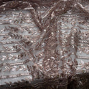HEAVY SEQUINS LACE NET LACE Embroidery Bridal Wedding New Years Party Dress 54"
