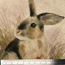 Cushion Bag Panels Animals Linen Fabric Kitten Dogs Rabbit Hare Peacocks 18x18"