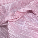Pink Crushed Taffeta Fabric - image 2 - Bull Ring Fabrics
