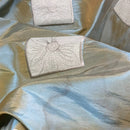 Duck Egg Suede Square Patch Taffeta Fabric - image 5 - Bull Ring Fabrics