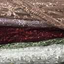 HEAVY SEQUINS LACE NET LACE Embroidery Bridal Wedding New Years Party Dress 54"