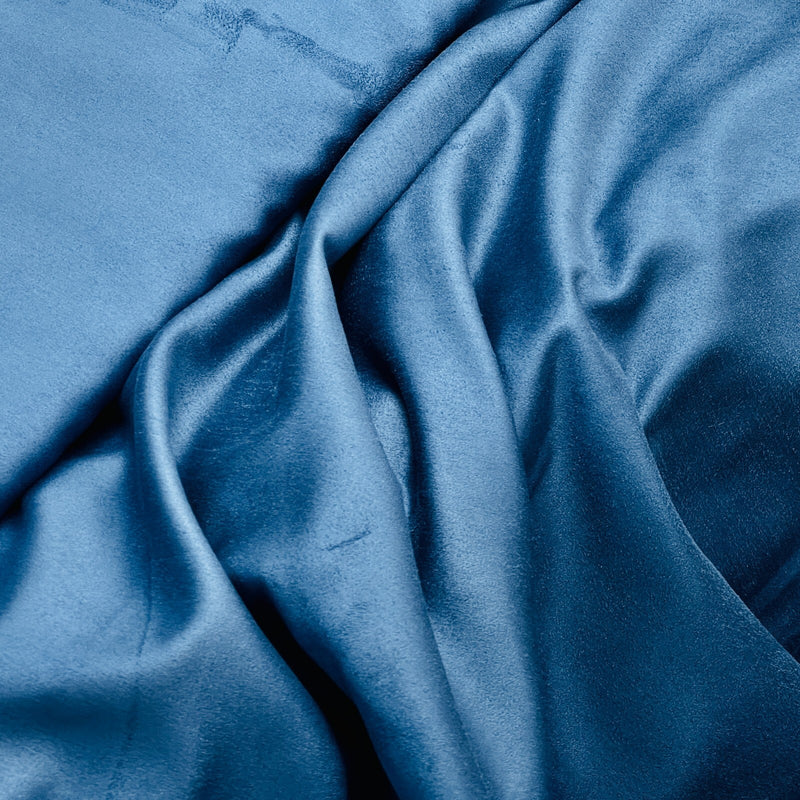 Airforce Blue Faux Suede Fabric Suedette Dress Clothing Craft Material 60"
