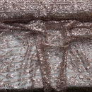 LUX Heavy Sequin Lace Embroidery Fabric Bridal Wedding Dress Material 60" GOLD