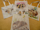 Cushion Bag Panels Animals Linen Fabric Kitten Dogs Rabbit Hare Peacocks 18x18"