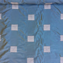 Duck Egg Suede Square Patch Taffeta Fabric - Bull Ring Fabrics