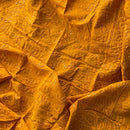 Mustard Cotton Lawn Fabric Broderie Anglaise Paisley Embroidery Sequin Dress 54”