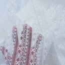 Bridal Lace Guipure Organza Lace Tabula Dress Fabric, Cream