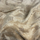 Patterned Faux Suede Fabric Interior Crafts Cushions Dress Bags Sewing 60” TAN
