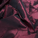 Burgundy Wine Pearl Beaded Quilted Taffeta Fabric - image 2 - Bull Ring Fabrics
