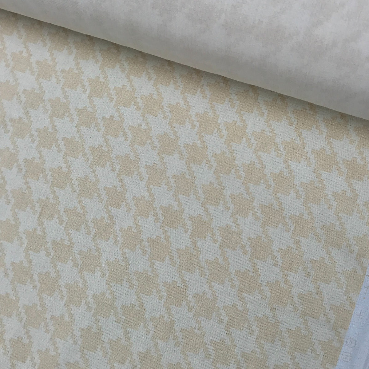Cream Houndstooth Heavy Cotton Canvas Fabric, Ottilie Stevenson 140cm - image 5 - Bull Ring Fabrics