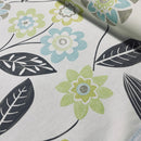 Lime Green & Blue Floral 100% Cotton Furnishing Fabric, Ivory 140cm - image 6 - Bull Ring Fabrics