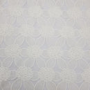 Premium Lace Guipure Floral Applique Organza Lace Fabric, Cream