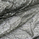HEAVY SEQUINS LACE NET LACE Embroidery Bridal Wedding New Years Party Dress 54"