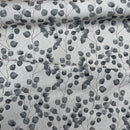 Grey & Natural Eucalyptus Money Leaf Linen Look Fabric, Upholstery 140cm - Bull Ring Fabrics