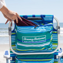 Tommy Bahama 5-Position Backpack Beach Chair Insulated Pouch Pillow 136kg NEW