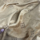 Patterned Faux Suede Fabric Interior Crafts Cushions Dress Bags Sewing 60” TAN