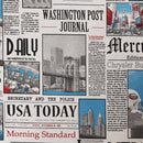Newspaper Print Cotton Linen Look Fabric, Washington Post Headlines 140cm - image 4 - Bull Ring Fabrics