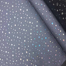 20m Black Sparkle Sequins Hologram Spot Organza Fabric