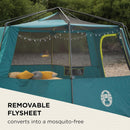 Coleman Tent Octagon 8 Man Festival Dome Tent Blackout Camping XL Tent GREEN