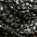 Black Halloween Bats Witches Pumpkins Silver Foil Taffeta Fabric - image 8 - Bull Ring Fabrics