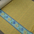 20m Sheeting Cotton Fabric Yellow Floral Diamonds Bed Duvet 72"