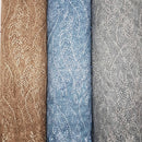 Grey Peal Net LACE Indian Lace Embroidery Blossom Pearls Bridal Dress Fabric