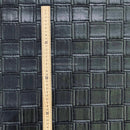 20m Vinyl Box Quilted Faux Leather Fabric Square Heavy Upholstery Sofa