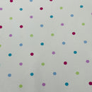 Polka Dot Spotty Cotton Craft Fabric, Colourful Spots 140cm, Candy - image 3 - Bull Ring Fabrics