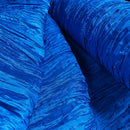 Plain Crushed Taffeta Fabric for Dresses, Curtains and Cushions in Royal Blue - image 1