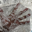 PAISLEY Net Lace Fabric Dress Bridal Wedding Lace Bespoke Pattern 54” CREAM
