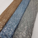Grey Peal Net LACE Indian Lace Embroidery Blossom Pearls Bridal Dress Fabric
