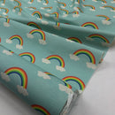 Rainbows in the Clouds 100% Cotton Fabric, Nursery Curtains & Upholstery 140cm - image 17 - Bull Ring Fabrics