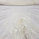 Premium Lace Celosia Embroidery Net Wedding Lace Fabric, Cream