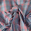 Blue & Pink Gingham Check 100% Cotton Fabric, Dressmaking & Craft 150cm - image 8 - Bull Ring Fabrics